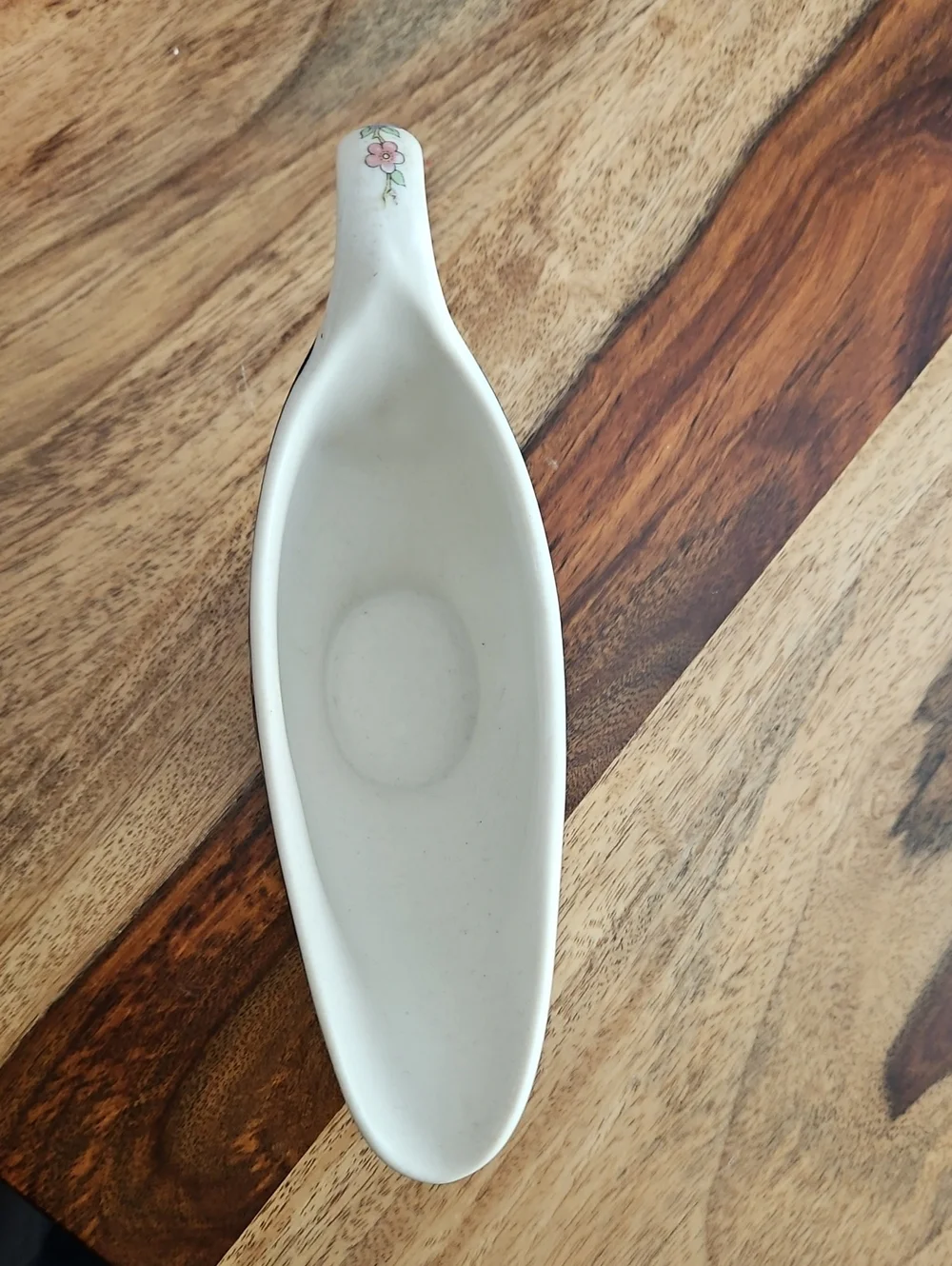 Vintage 1921 Syracuse China Dewitt Clinton Individual Gravy Boat Floral Antique